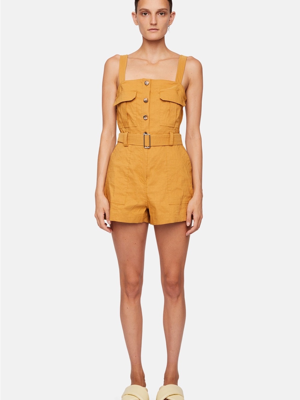 NWOT A.L.C. Mustard Tank Utility Romper